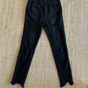 Black high wasted denim